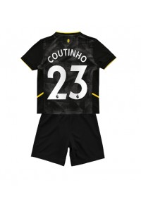 Fotbalové Dres Aston Villa Philippe Coutinho #23 Dětské Třetí Oblečení 2022-23 Krátký Rukáv (+ trenýrky)